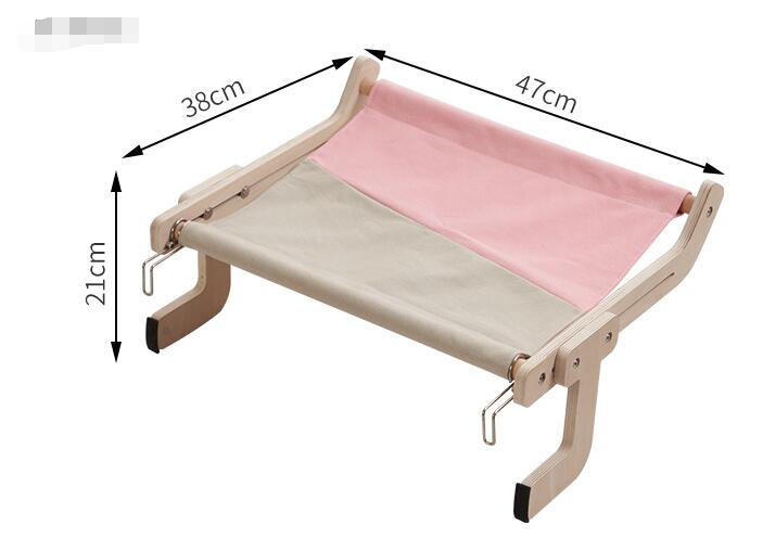 Cat Window Perch Wooden Assembly Hanging Bed Cotton Canvas Easy Washable Multi-Ply Plywood Hot Selling Hammock