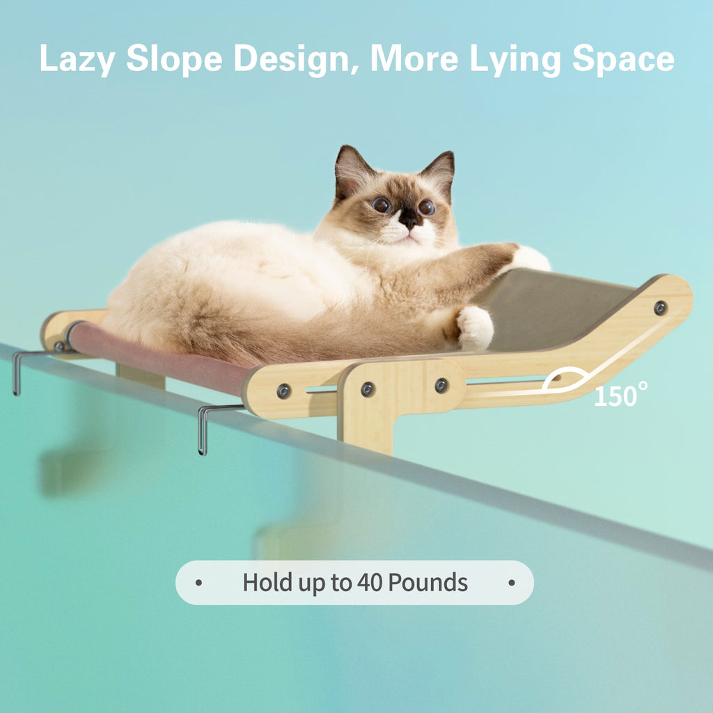 Cat Window Perch Wooden Assembly Hanging Bed Cotton Canvas Easy Washable Multi-Ply Plywood Hot Selling Hammock